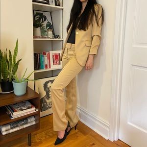 Tan golden yellow pantsuit set